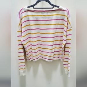 Marlowe&Co striped crop sweater